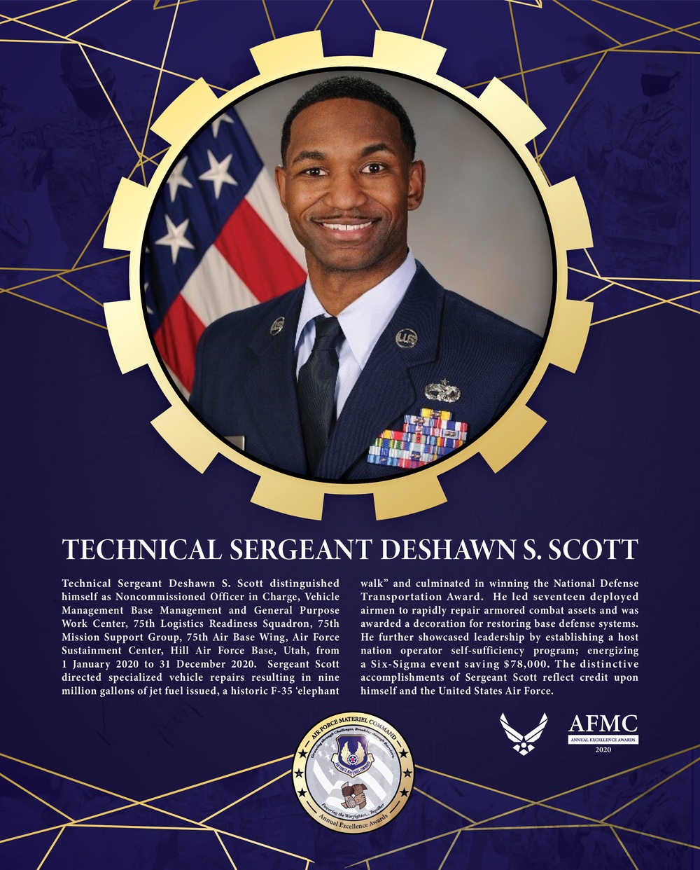 AFMC Award Nominees - Technical Sergeant Deshawn S. Scott