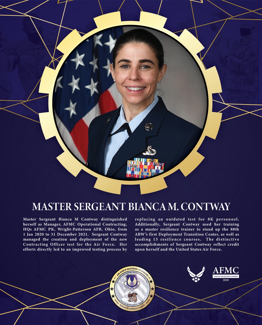 AFMC Award Nominees - Master Sergeant Bianca M Contway