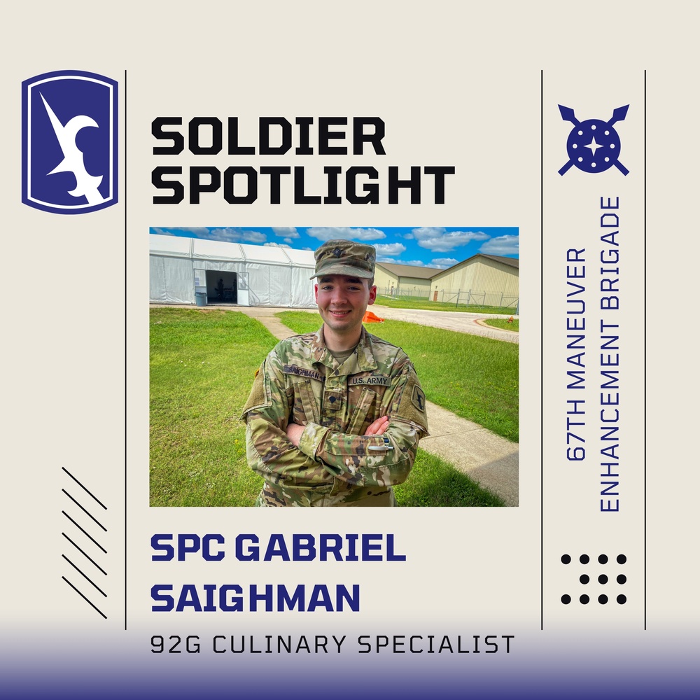 67th MEB Soldier Spotlight: Spc. Gabriel Saighman