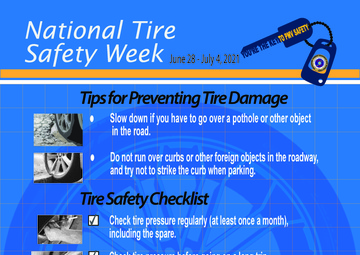 National Tire Safety Week - Tips for Preventing Tire Damage