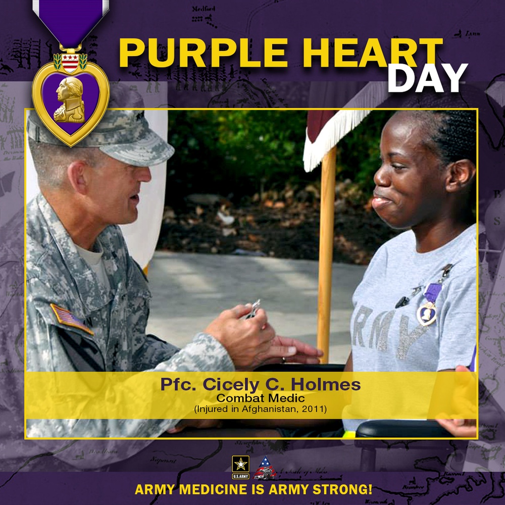 Purple Heart Day - Pfc. Cicely C. Holmes