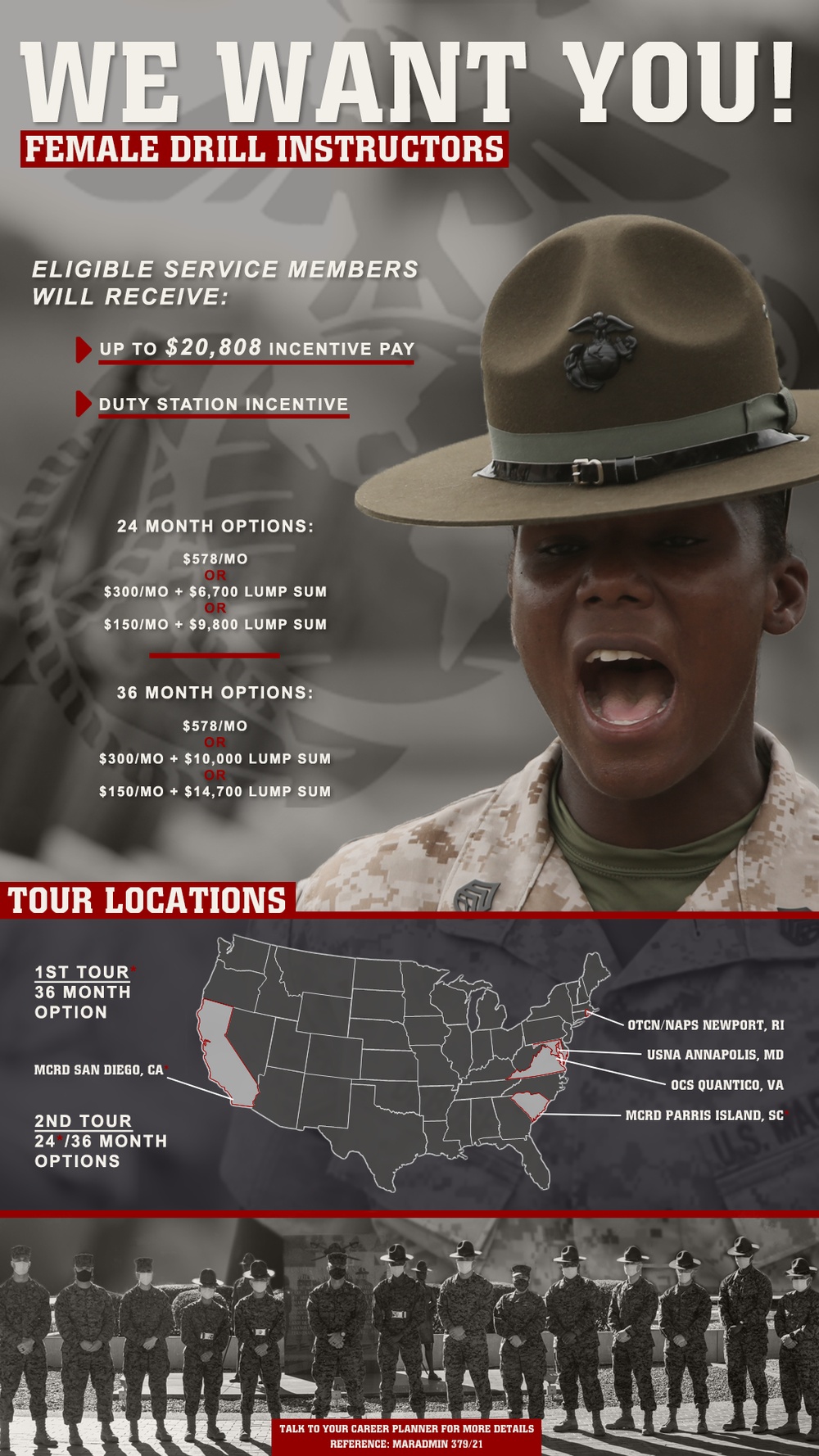 FY22 Solicitation for Female Drill Instructors