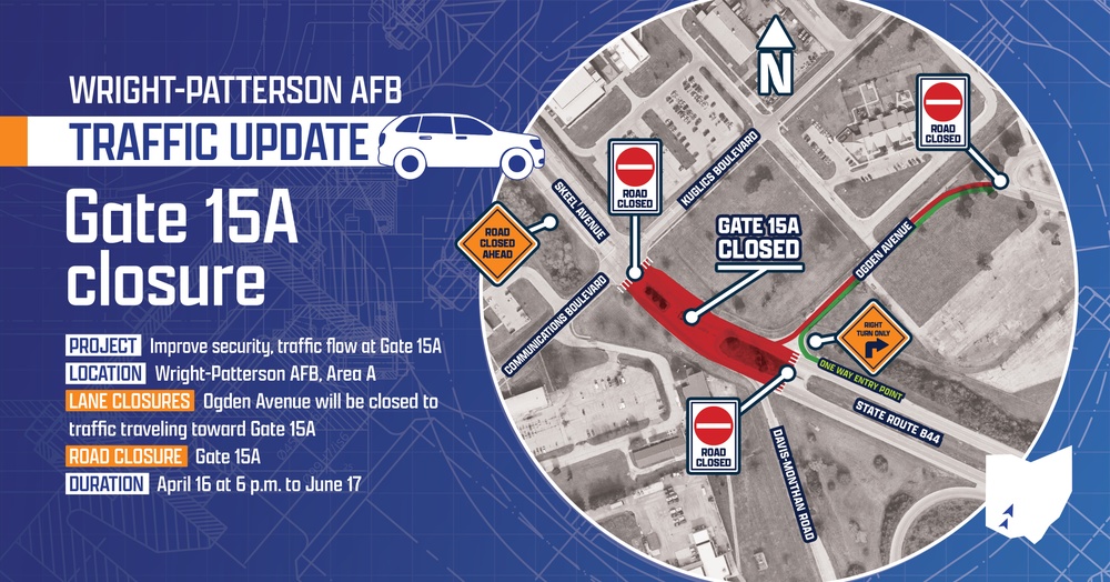 Traffic Graphic - Gate 15A Closure 1