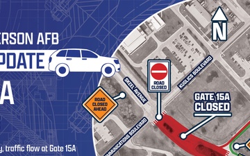 Traffic Graphic - Gate 15A Closure 1