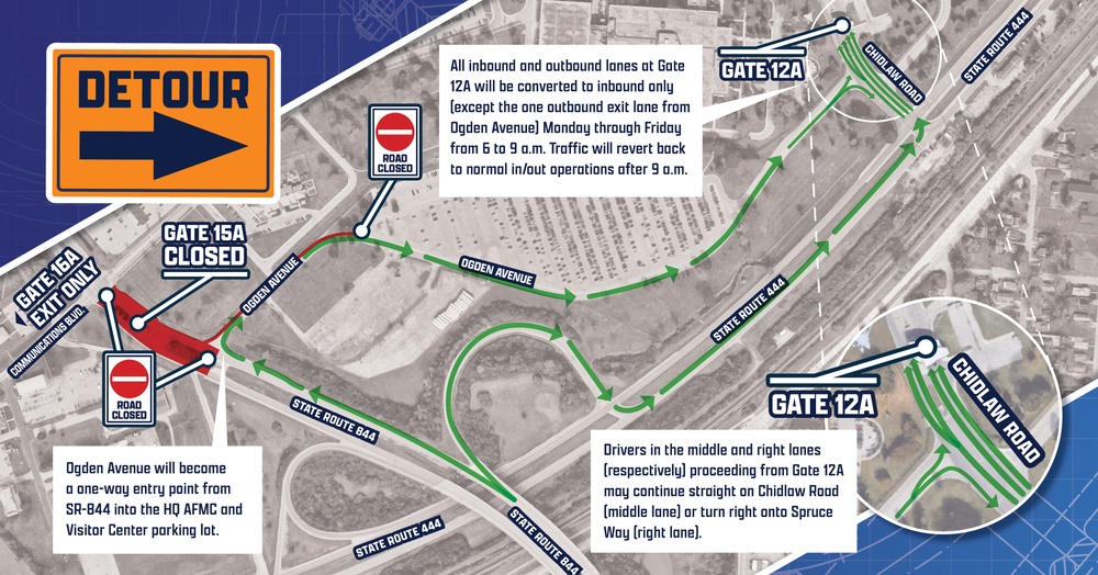 Traffic Graphic - Gate 15A Closure 2