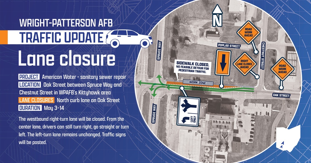 Traffic Graphic Oak Street Closure