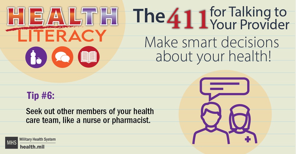 Health Literacy - Tip6