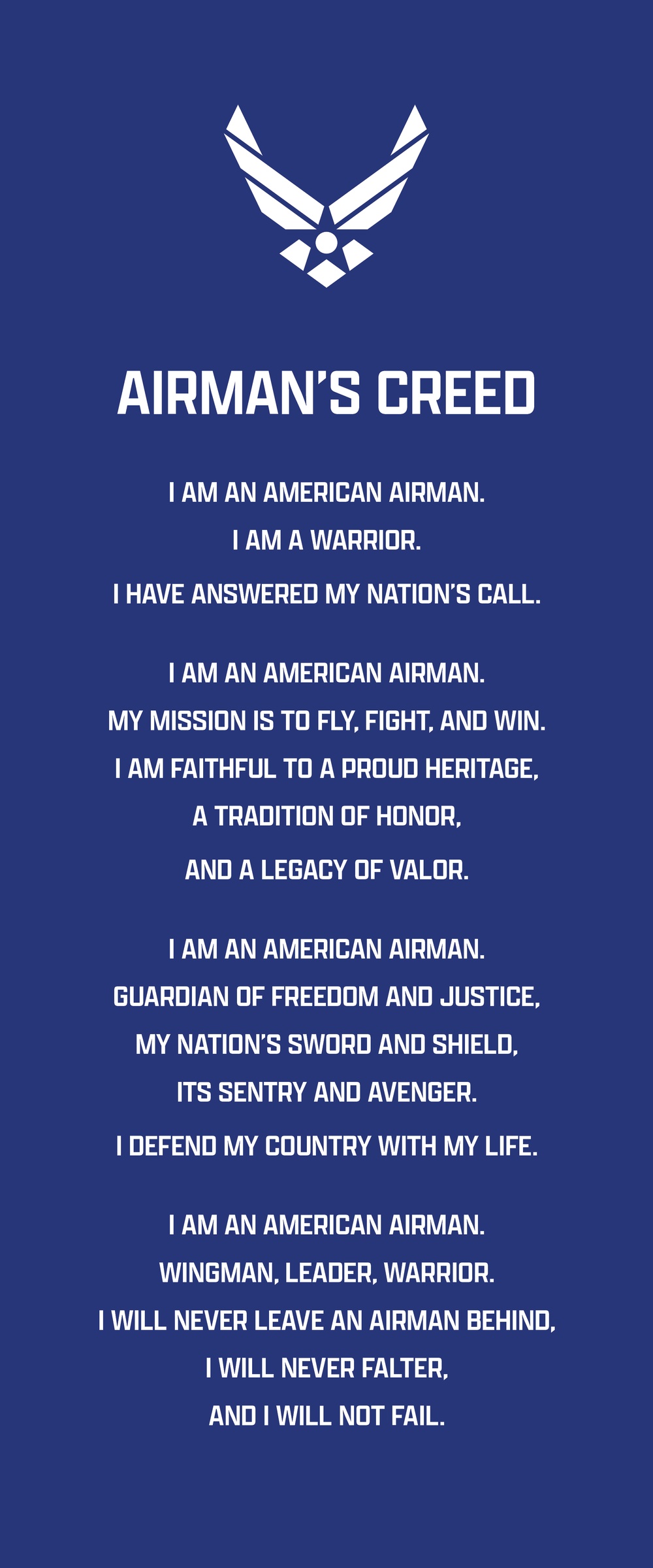 Air Force Creed Panel