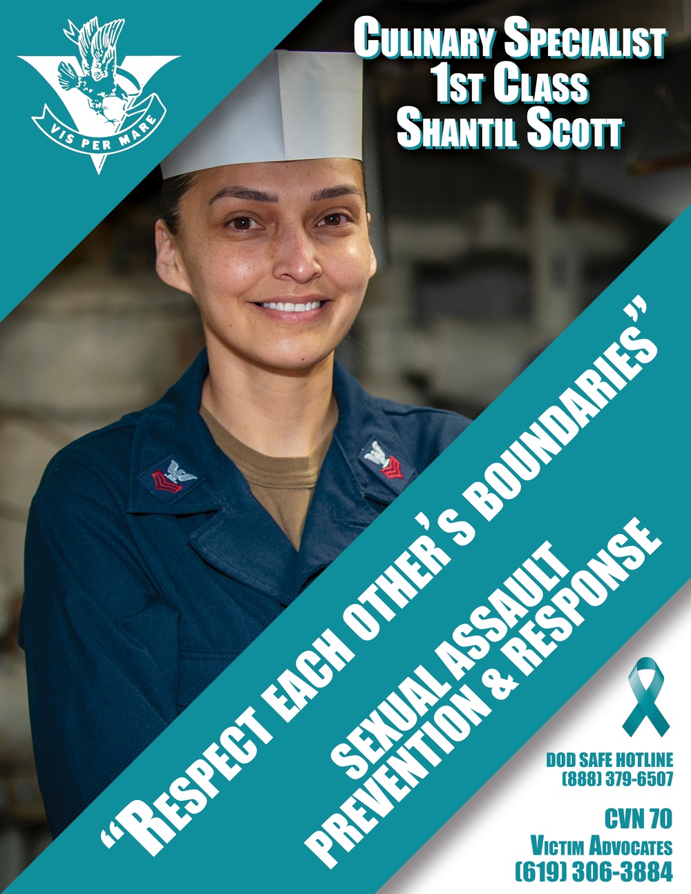 USS Carl Vinson (CVN 70) SAPR Awareness Campaign poster