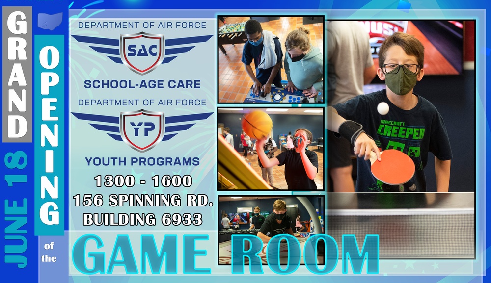 Grand Opening of Game Room Flyer