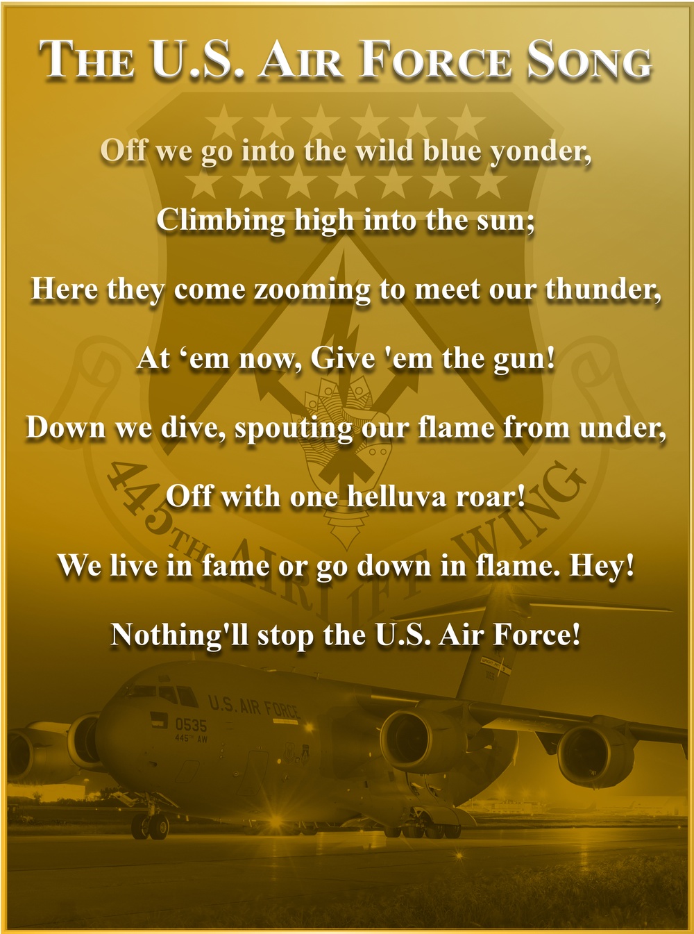 The U.S. Air Force Song Poster