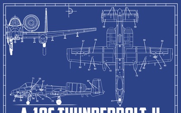 A-10 blueprint graphic