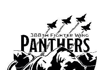 388th Fighter Wing morale patch (black and white)