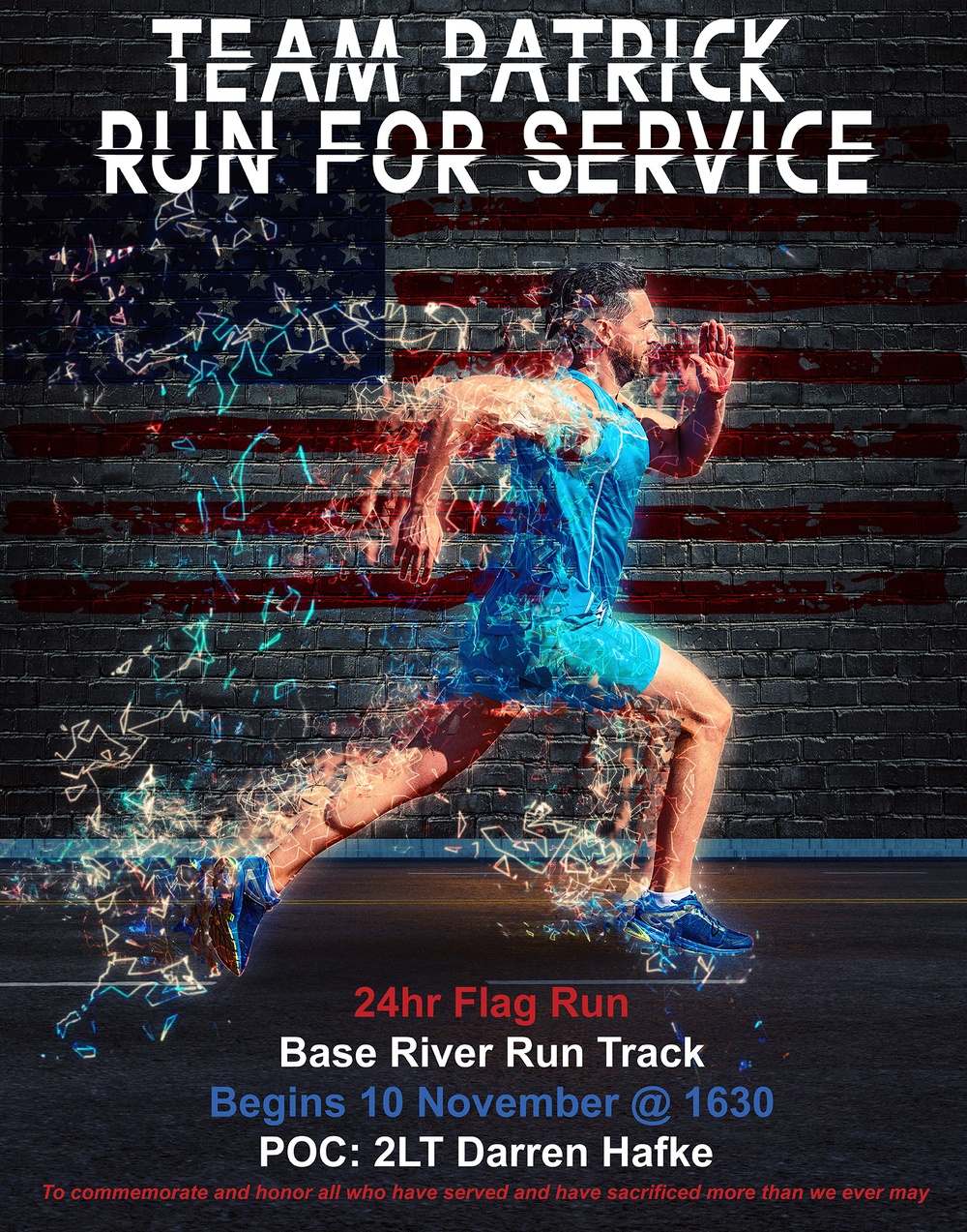 Team Patrick Run for Service Poster