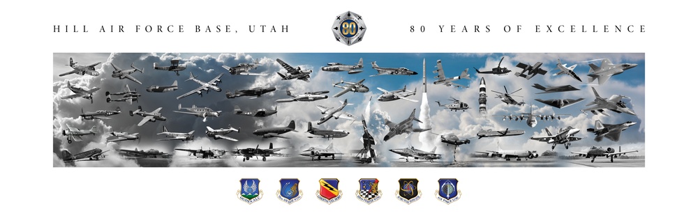 Hill AFB 80th Anniversary litho