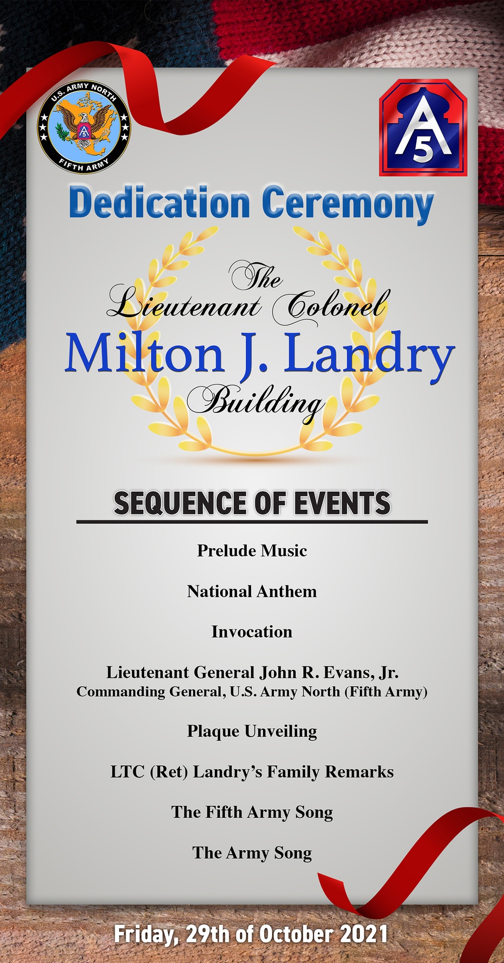 Lt. Col Milton J. Landry building Dedication