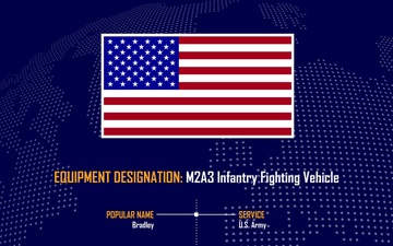 M2A3 infantry fighting vehicle tradeshow display board