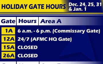 Holiday &amp; Family Gate hours WPAFB