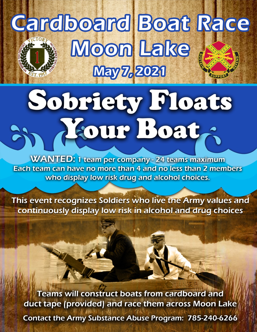 Army substance Abuse sobriety Floats Your Boat Cardboard Boat Race