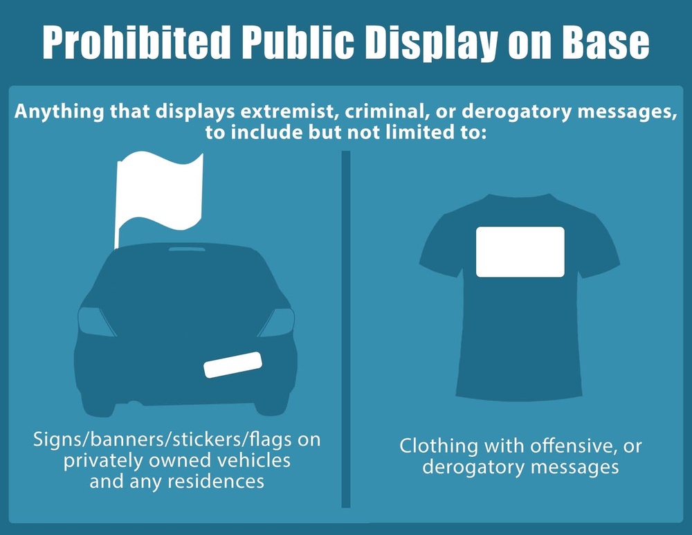 Prohibited Public Display on Base