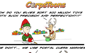 CorpsToons - Postal Marines Help With Christmas