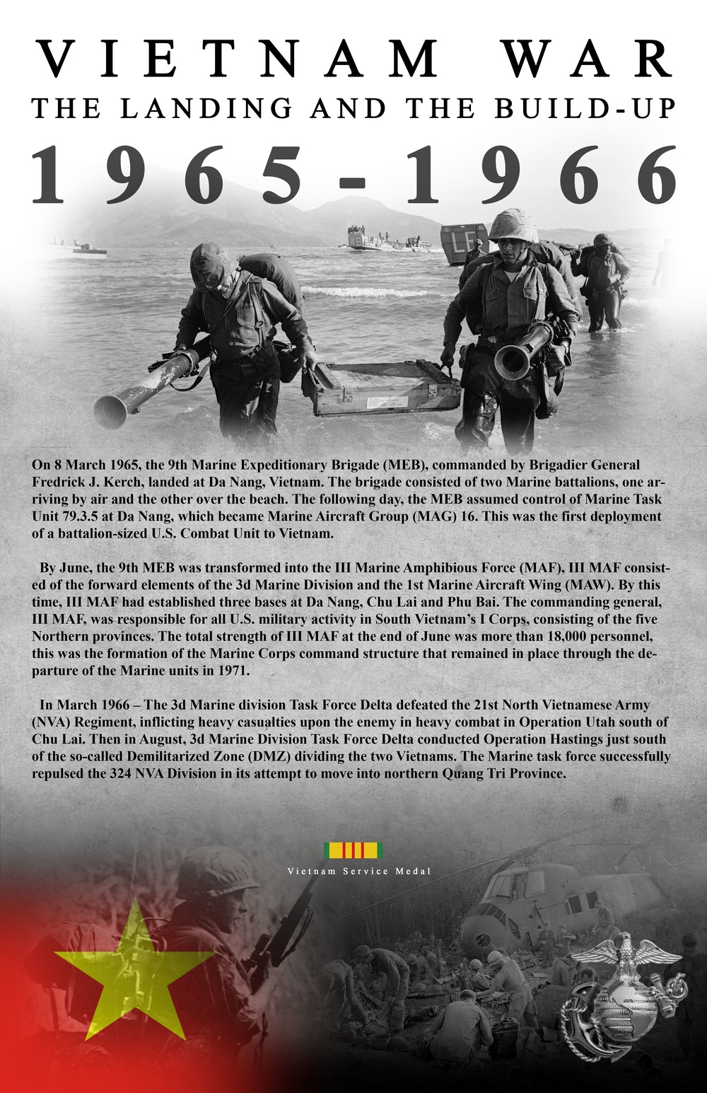 3D Marine Division Timeline Poster: Vietnam 1965-1966