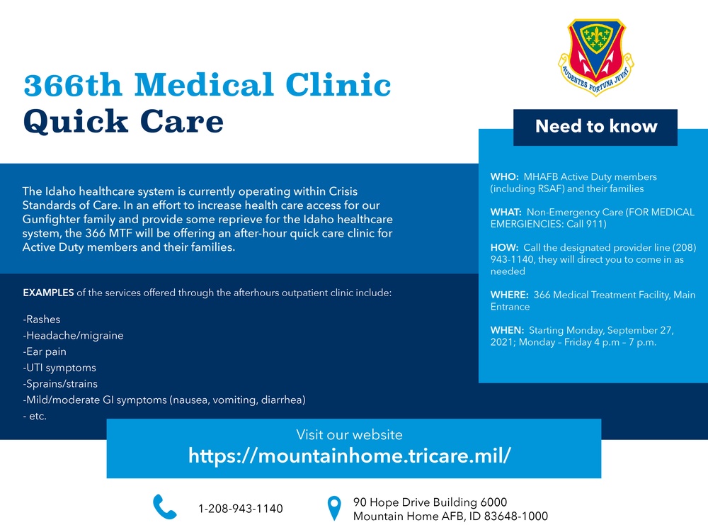 366th Medical Clinic quick care