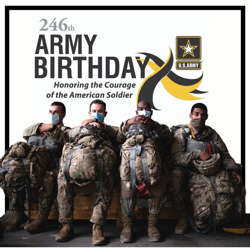 Save the Date Army Birthday Social Media Carousel Graphic