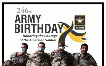 Save the Date Army Birthday Social Media Carousel Graphic