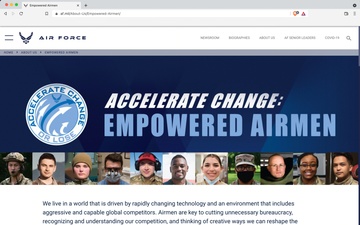 U.S. Air Force Empowered Airmen Webpage and Graphic