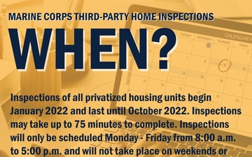 The Marine Corps Conducts Third-party Housing Inspections