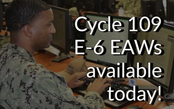 Cycle 109 (E-6) Enlisted Advancement Worksheets (EAWs) are available today