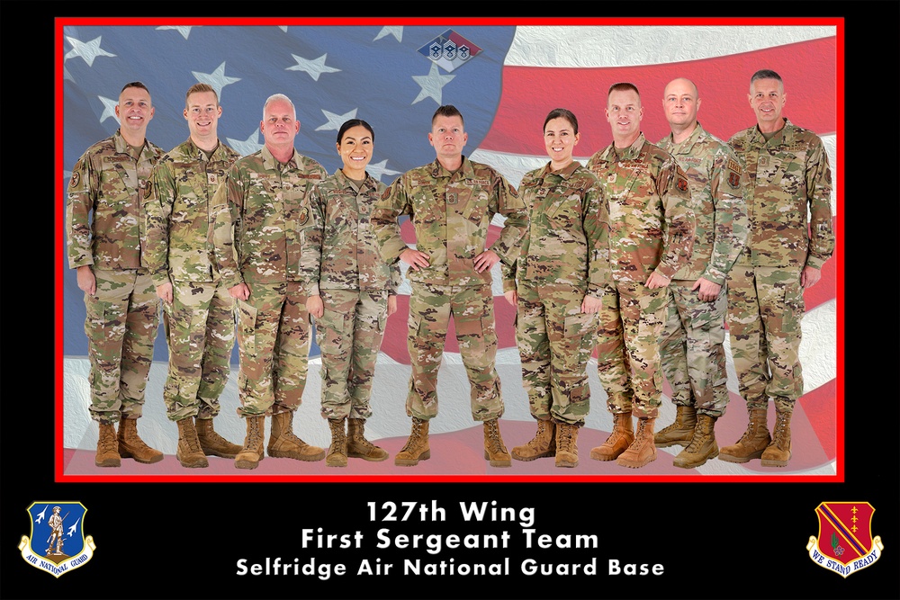 127th Wing First Sergeant Team illustration by Terry L. Atwell and Munnaf H. Joarder