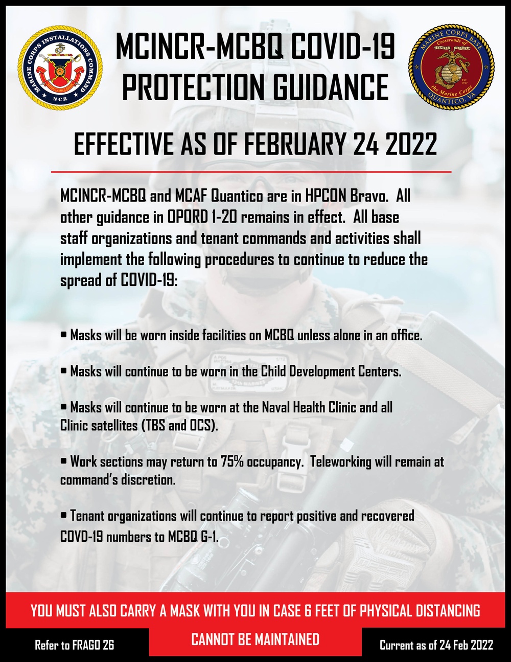 MCINCR-MCBQ COVID-19 Protection Guidance