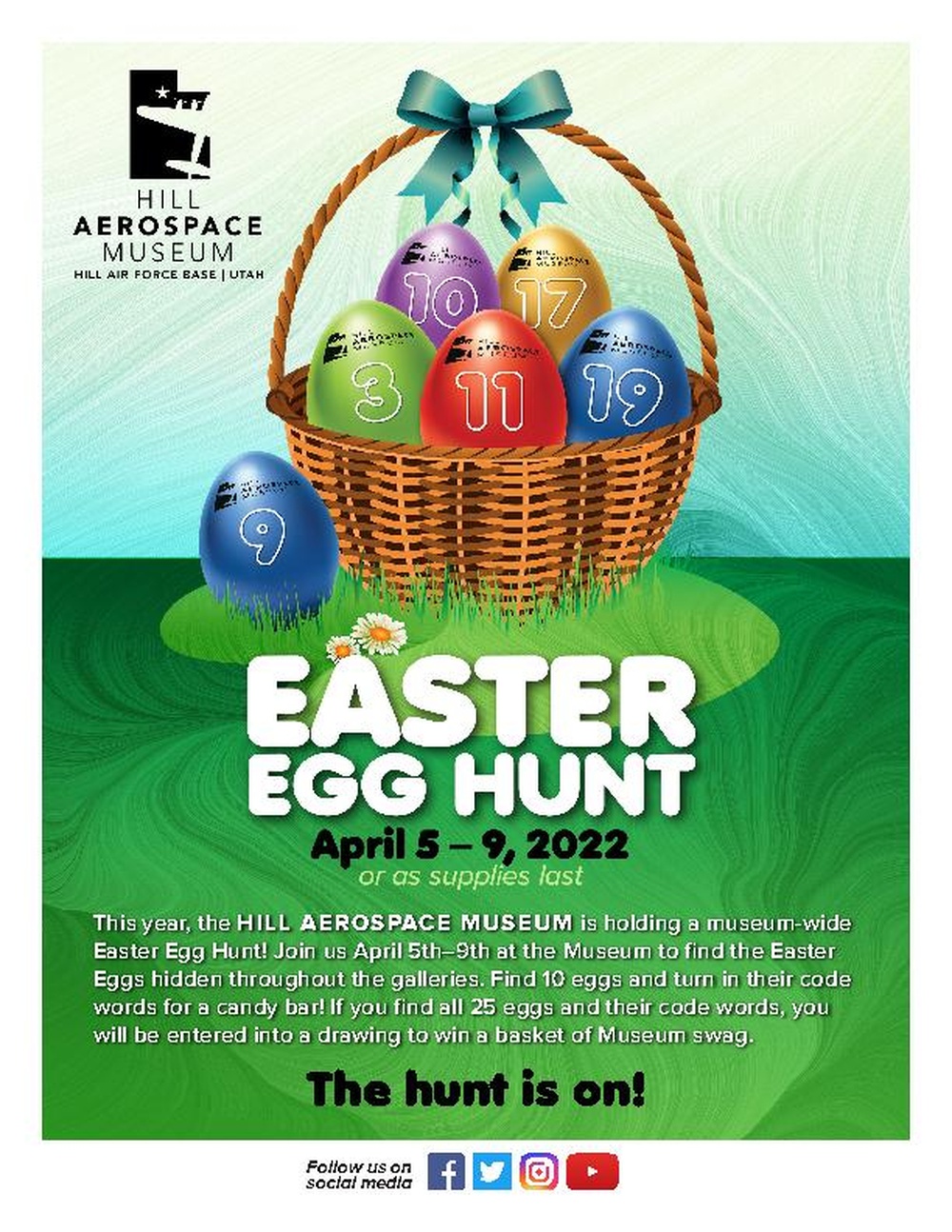 Hill Aerospace Museum Easter Egg Hunt flyer 2022