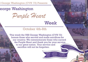 George Washington Purple Heart Week Graphic