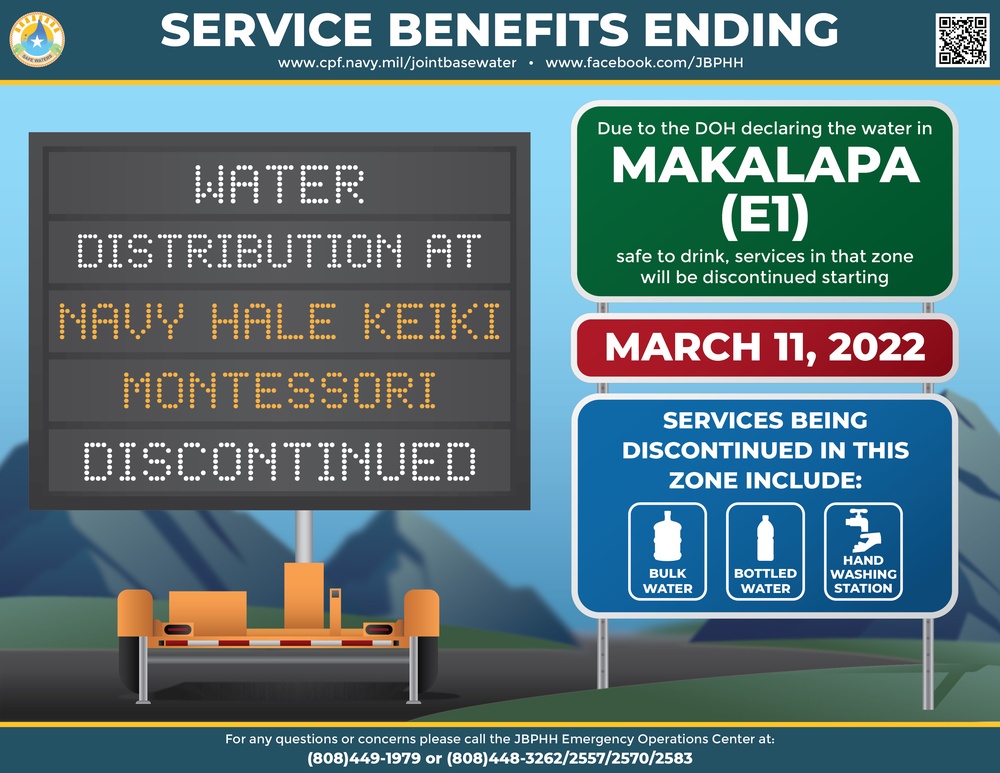 Services Ending for Makalapa (Zone E1)