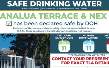 Moanalua Terrace and Navy Exchange (Zone F1) Declared Safe By Hawaii Department of Health