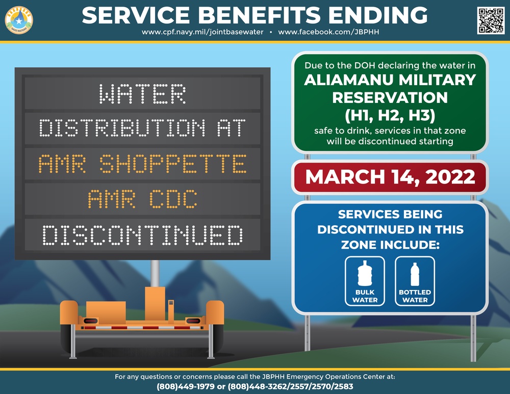 Services Ending for Aliamanu Military Reservation (Zones H1, H2, H3)