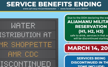 Services Ending for Aliamanu Military Reservation (Zones H1, H2, H3)