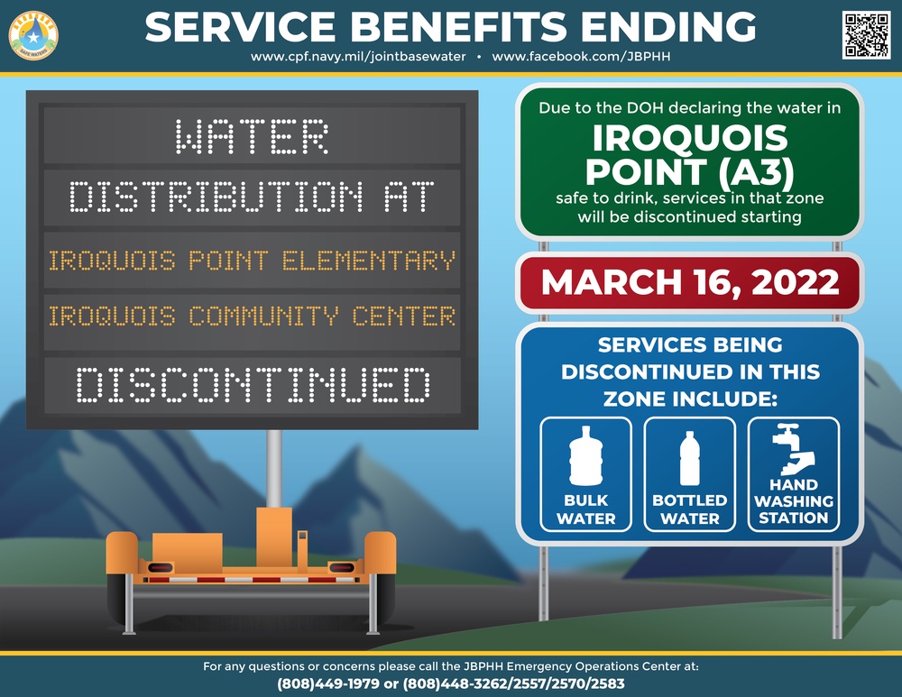 Services Ending for Iroquois Point (Zone A3)