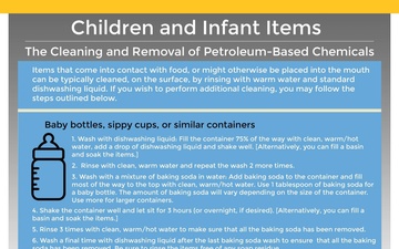 Children and Infant Items Cleaning Infographic