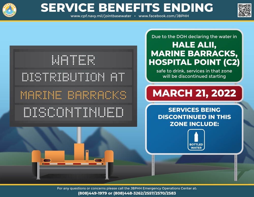 Services Ending for Hale Alii, Marine Barracks, and Hospital Point (Zone C2)