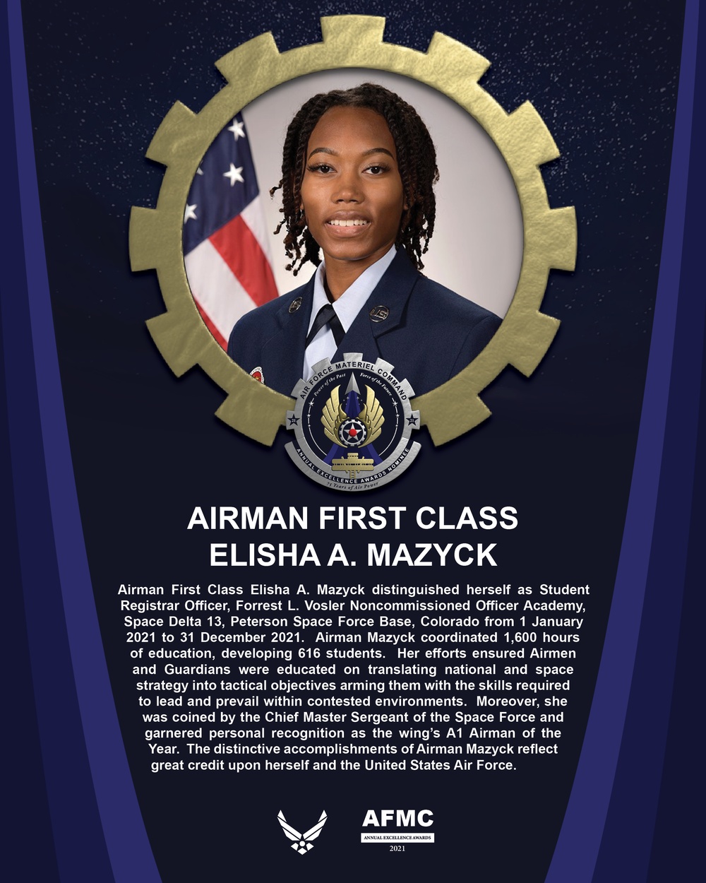 AEA Airman of the Year Nominee - Airman First Class Elisha A. Mazyck