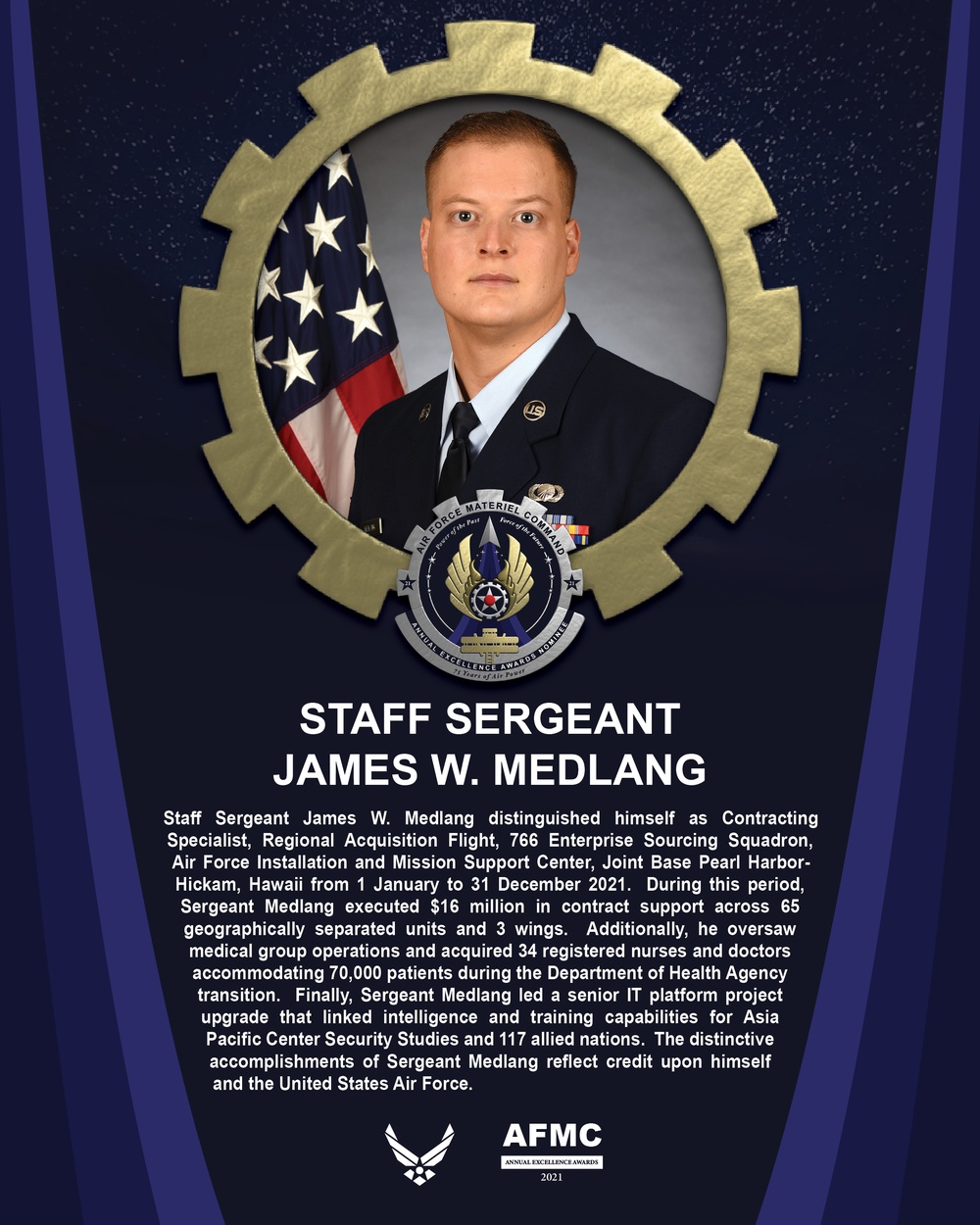 AEA Airman of the Year Nominee - Staff Sergeant James W. Medlang