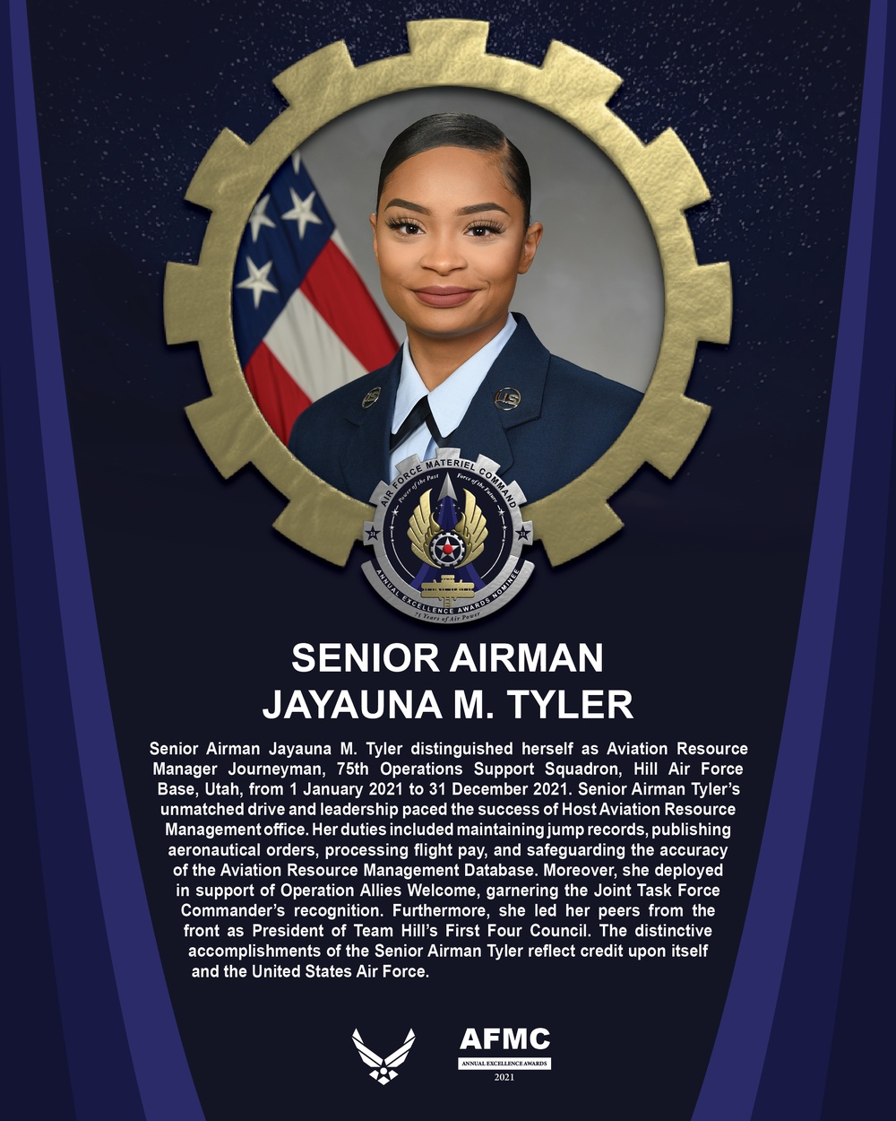 AEA Airman of the Year Nominee - Senior Airman Jayauna M. Tyler