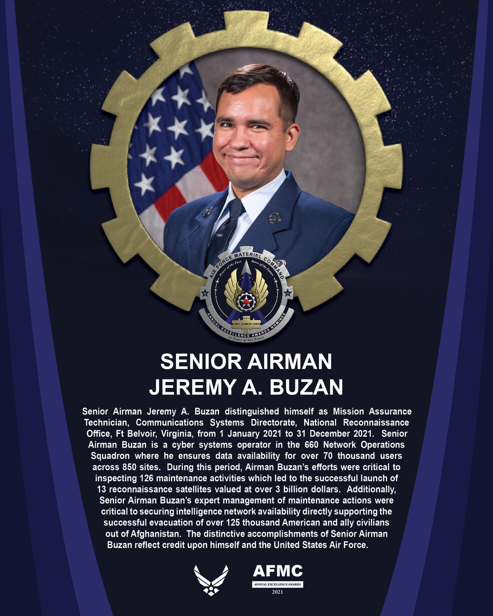 AEA Airman of the Year Nominee - Senior Airman Jeremy A. Buzan