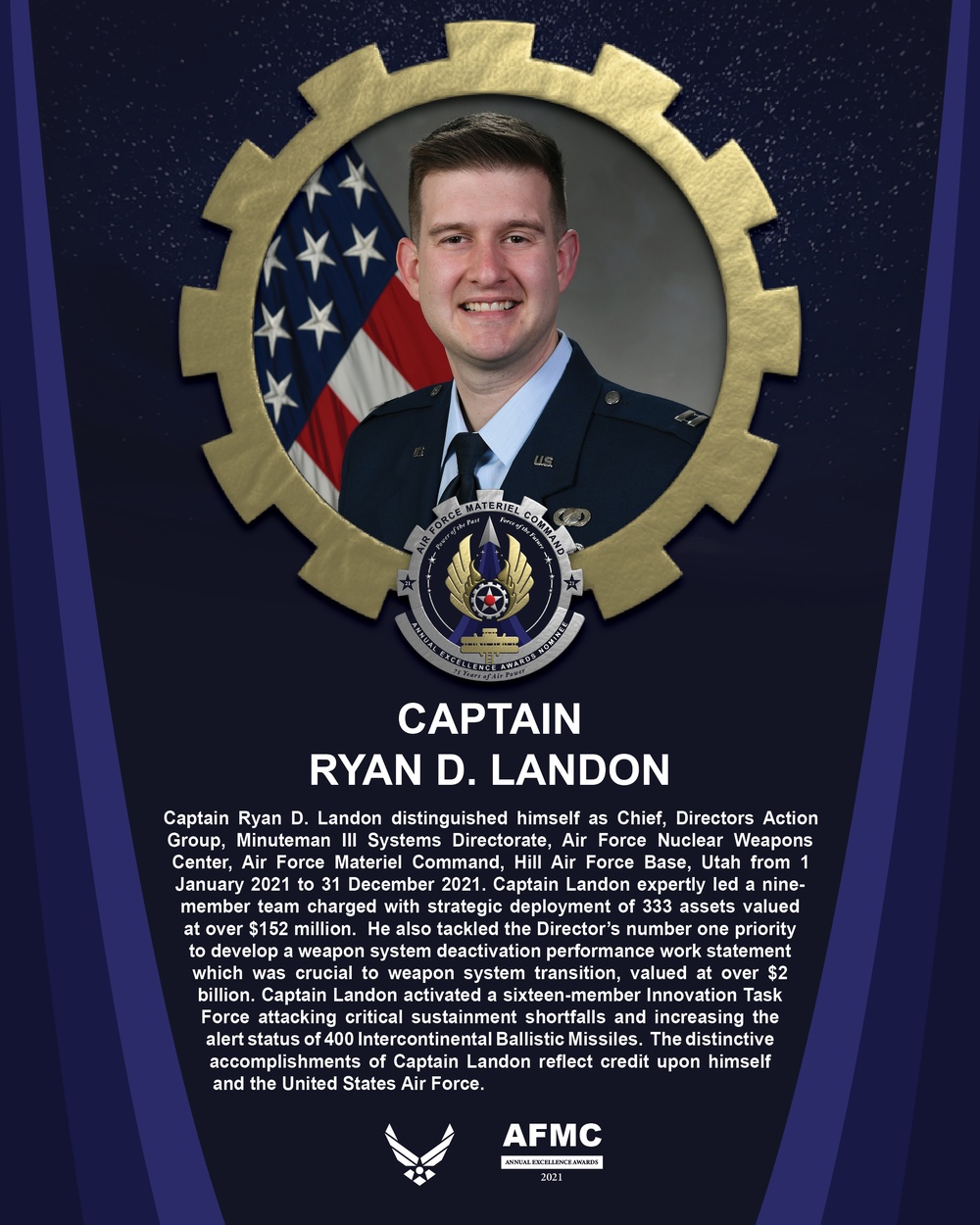 AEA CGO of the Year Nominee - Captain Ryan D. Landon