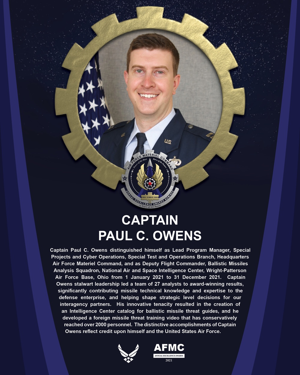 AEA CGO of the Year Nominee - Captain Paul C. Owens