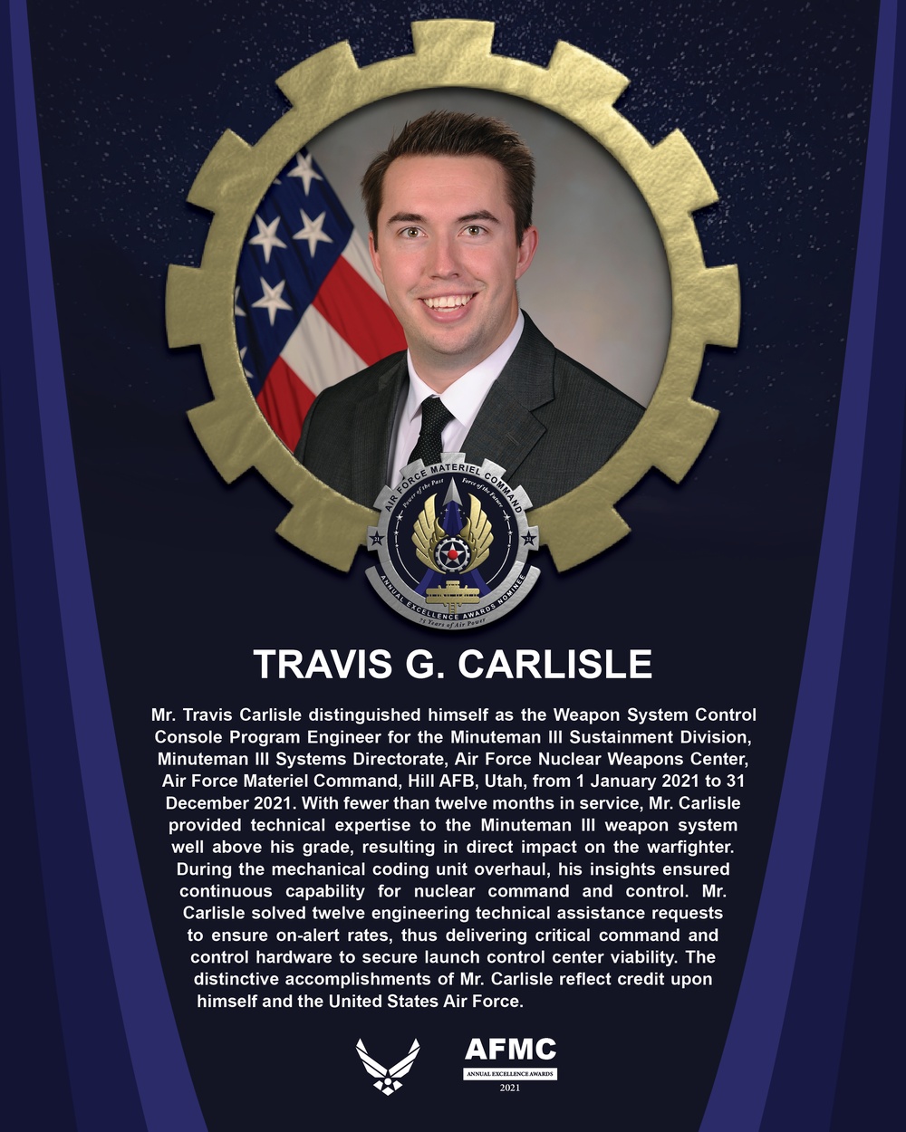 AEA Civilian Category I of the Year Nominee - Travis G. Carlisle